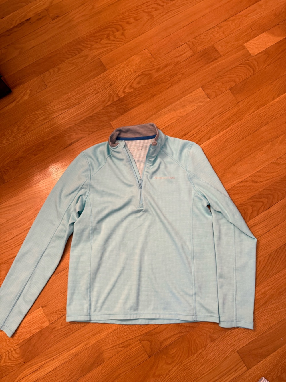 Vineyard Vines aqua blue Performance Quarter-Zip, boys size Large